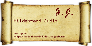 Hildebrand Judit névjegykártya